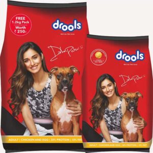Drools Chicken and Egg Adult Dry Dog Food, 3kg + 1.2kg Free thepetbeing