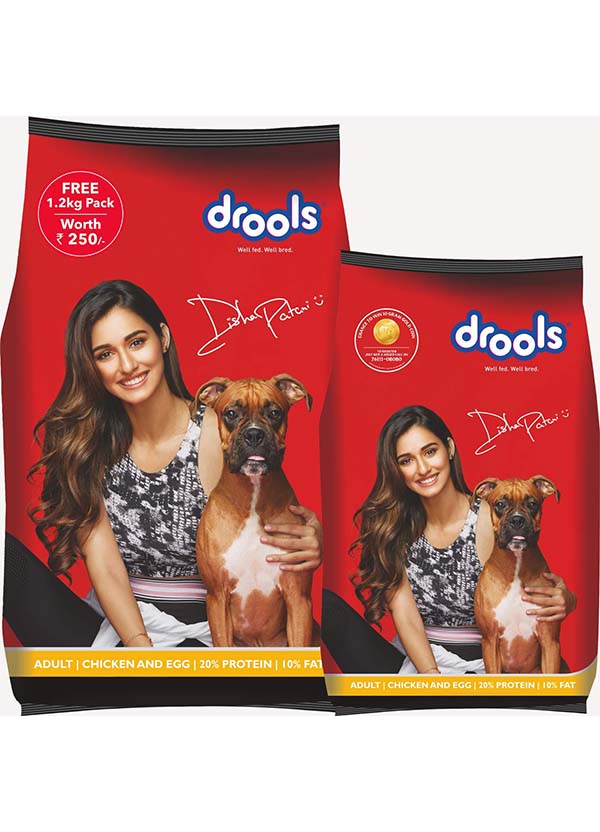 Drools Chicken and Egg Adult Dry Dog Food, 3kg + 1.2kg Free thepetbeing