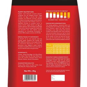 Drools Chicken and Egg Puppy Dry Dog Food, 3kg The Pet Being