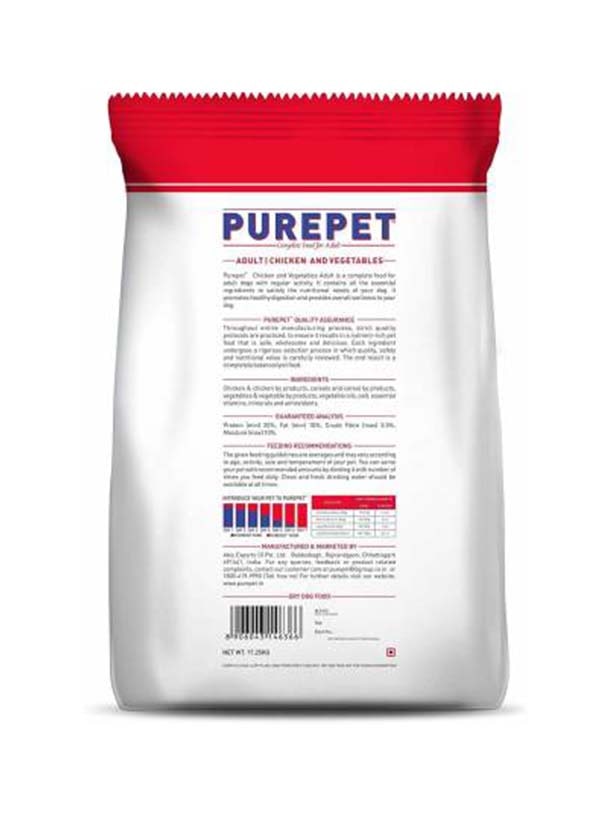 The-Pet-Being Purepet Chicken & Vegetable Adult Dog Food