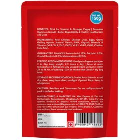 Drools Real Chicken & Chicken Liver Chunks In Gravy For Puppy, Back