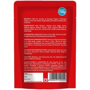 Drools Real Chicken & Chicken Liver Chunks In Gravy For Puppy, Back