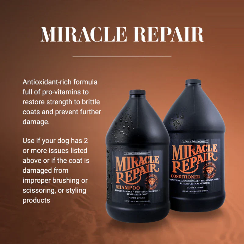 Chris Christensen Diamond Series Miracle Repair Conditioner – Pro-Vitamin, Antioxidant-Rich, Coat Strength Restoring Conditioner for Dogs and Cats