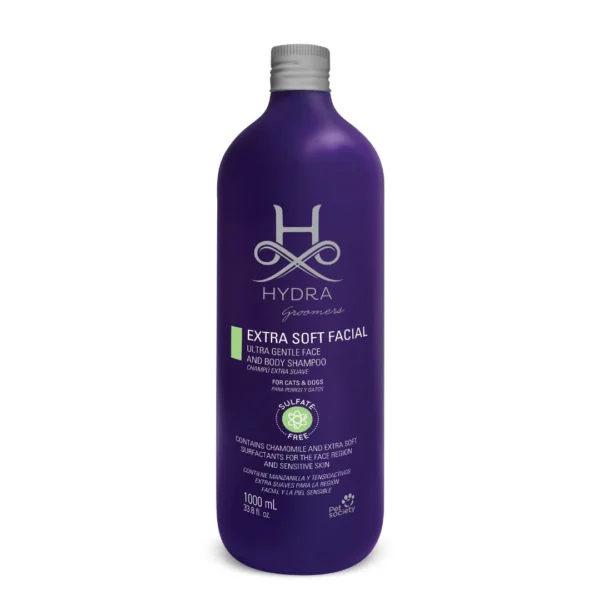 Hydra Groomers Extra Soft Facial Shampoo for Dogs & Cats – Sulfate-Free, Tear-Free & Hypoallergenic Chamomile Face Wash (1 L) Hydra Groomers Extra Soft Facial Shampoo for Dogs & Cats – Sulfate-Free, Tear-Free & Hypoallergenic Chamomile Face Wash (1 L)