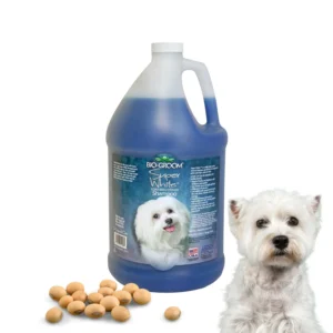 Bio-Groom Super White Coat Brightener Dog Shampoo – Whitening & Brightening Shampoo for White & Light-Coloured Coats, Gallon (3.8 L)