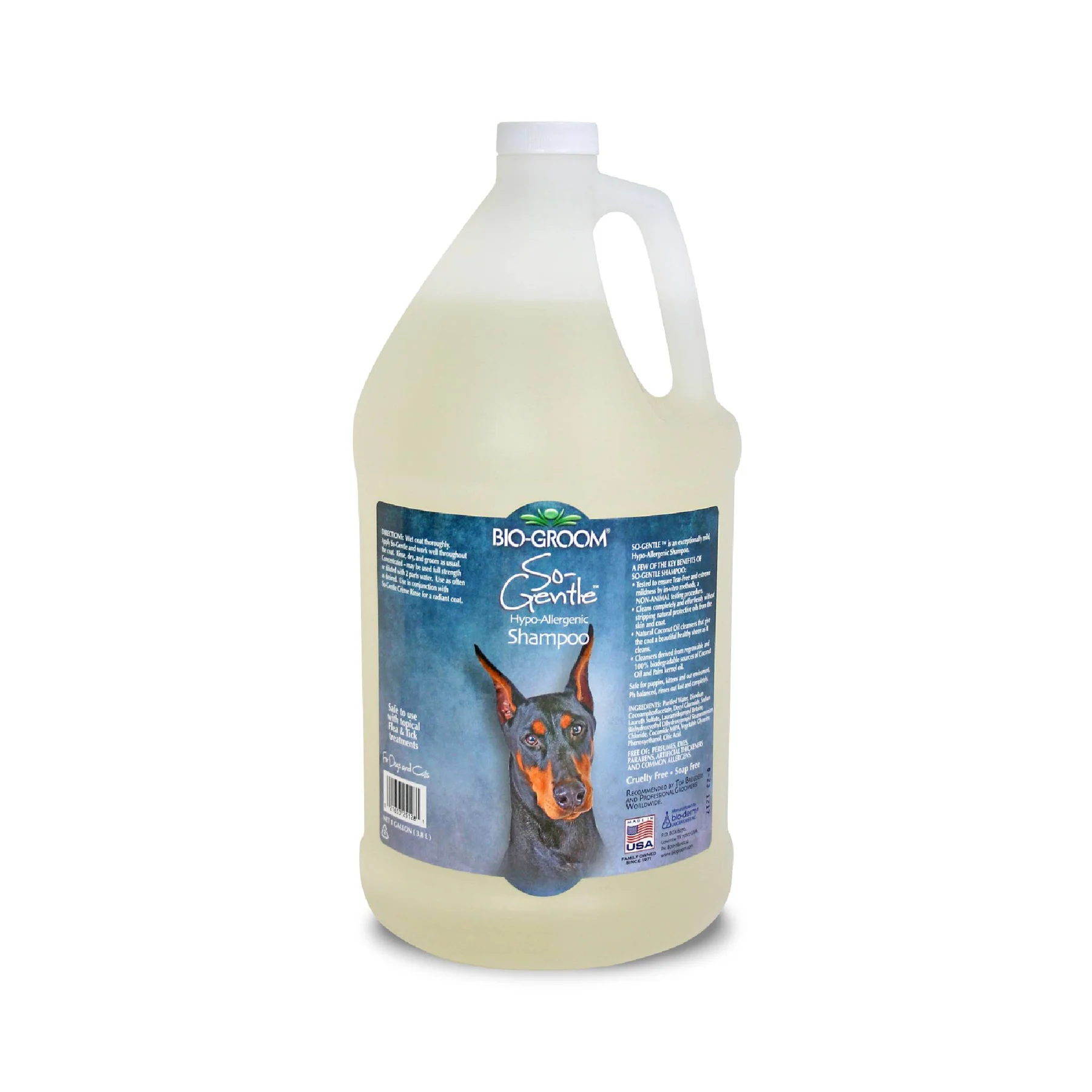 Bio-Groom So-Gentle Hypoallergenic Tear-Free Dog Shampoo – Fragrance-Free, Dye-Free, Safe for Sensitive & Allergy-Prone Skin, Gallon (3.8 L)