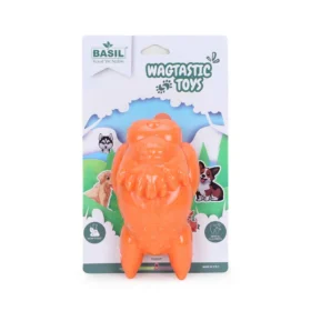 BASIL Squeaky Lion TPR Chew Toy for Dogs & Puppies – Durable, Safe & Squeaky Fun