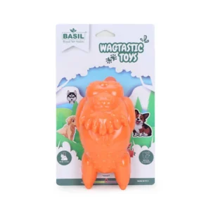 BASIL Squeaky Lion TPR Chew Toy for Dogs & Puppies – Durable, Safe & Squeaky Fun