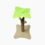 BASIL Cat Coconut Tree Scratcher with Dangler – Sisal Rope Scratching Post & Hanging Ball Toy for Cats & Kittens