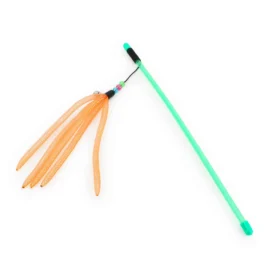 BASIL Cat Teaser Stick with Strings & Bell – Interactive Wand Toy for Cats & Kittens