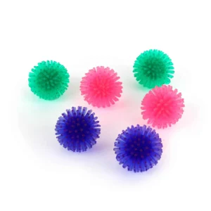 BASIL Cat Soft Ball with Spikes – Pack of 6 Lightweight Bouncy Balls for Cats & Kittens