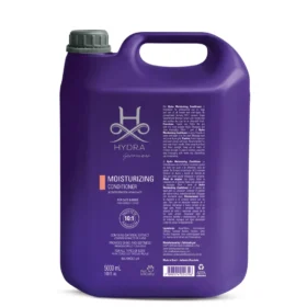 Hydra Groomers Moisturizing Conditioner 5000ml large purple salon jug for cats and dogs – oatmeal extract and grapeseed oil, 10:1 dilution, made in Brazil by Pet Society