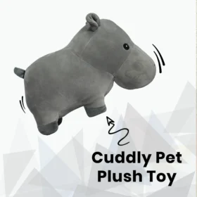BASIL Cuddly Soft Hippo Plush Toy for Dogs & Puppies - Image 2