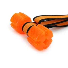 BASIL Dumbbell Treat Toy with Rope for Dogs & Puppies – Interactive Treat-Dispensing Chew & Tug Toy - Image 2