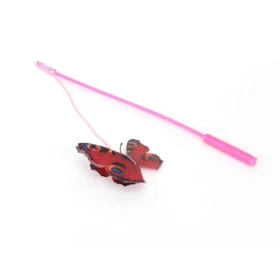 BASIL Cat Teaser Stick with Butterfly & Bell – Interactive Wand Toy for Cats & Kittens - Image 2
