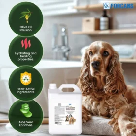 Forcans Aloe Rinse Conditioner – Aloe Vera, Collagen & Vitamin E for Soft, Tangle-Free Coat (4 L) - Image 3