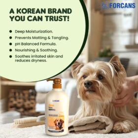 Forcans Aloe Rinse Dog Conditioner – Aloe Vera & Vitamin E Formula for Soft, Tangle-Free & Shiny Coat (750 ML) - Image 4