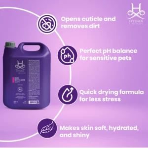 Hydra Groomers Odour Neutralizing Shampoo for Dogs & Cats – Deep Cleaning, Long-Lasting Fragrance, Salon-Grade Formula (5 L) - Image 4