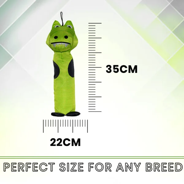 BASIL Crunchy Crocodile – Interactive Squeaky & Crinkle Toy for Tough Chewing Dogs