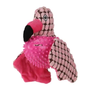 BASIL Bird Plush Pet Toy for Dogs & Puppies – Squeaky Neck Plush Toy (Pink)