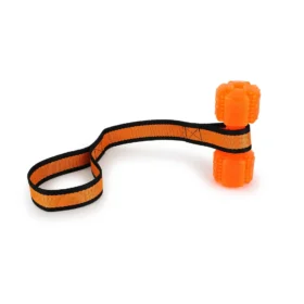 BASIL Dumbbell Treat Toy with Rope for Dogs & Puppies – Interactive Treat-Dispensing Chew & Tug Toy - Image 3