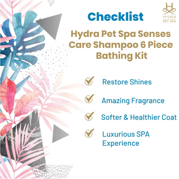 Hydra Spa Senses Care Pack – 6-Piece Professional Dog & Cat Grooming Spa Kit