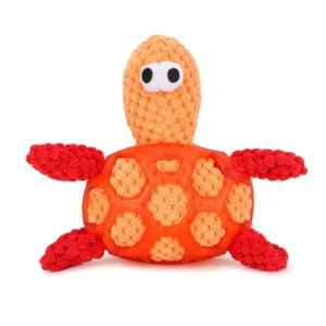 BASIL Plush Tortoise Pet Toy – Soft Plush & TRP Rubber Chew Toy for Dogs - Image 5