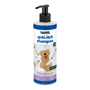 Pawpaya Anti-Itch Dog Shampoo – Oatmeal & Coconut Formula for Itchy, Dry & Irritated Skin, All Breeds (250 ML)