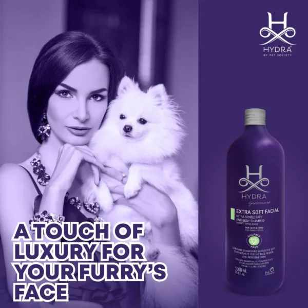 Hydra Groomers Extra Soft Facial Shampoo for Dogs & Cats – Sulfate-Free, Tear-Free & Hypoallergenic Chamomile Face Wash (1 L)