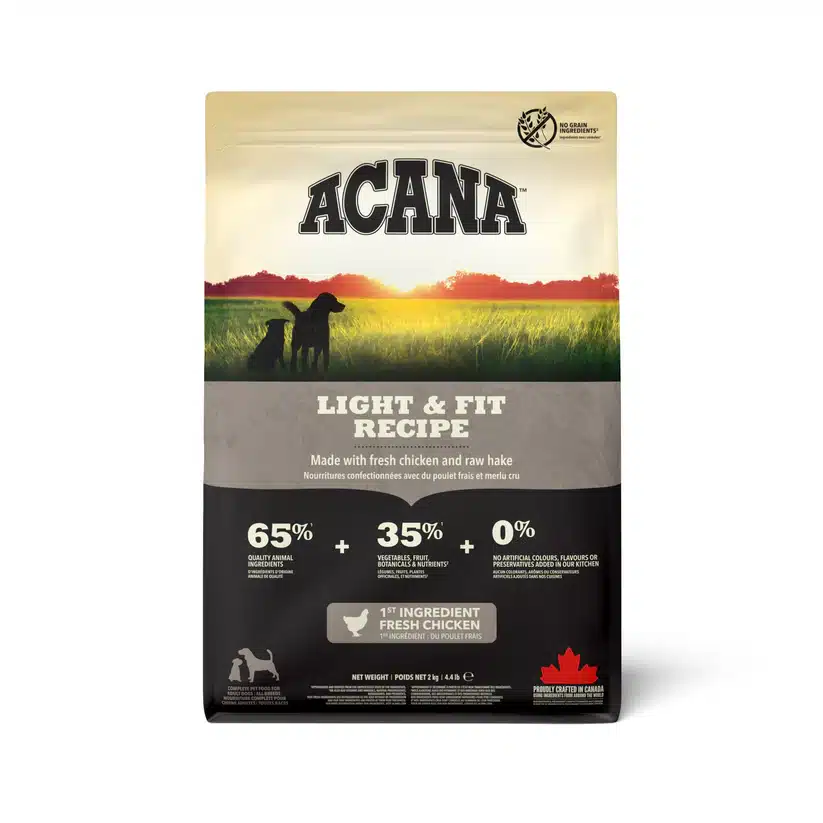 Acana Light & Fit Grain-Free Dry Dog Food – High-Protein, Low-Fat Formula for Weight Management in Adult Dogs