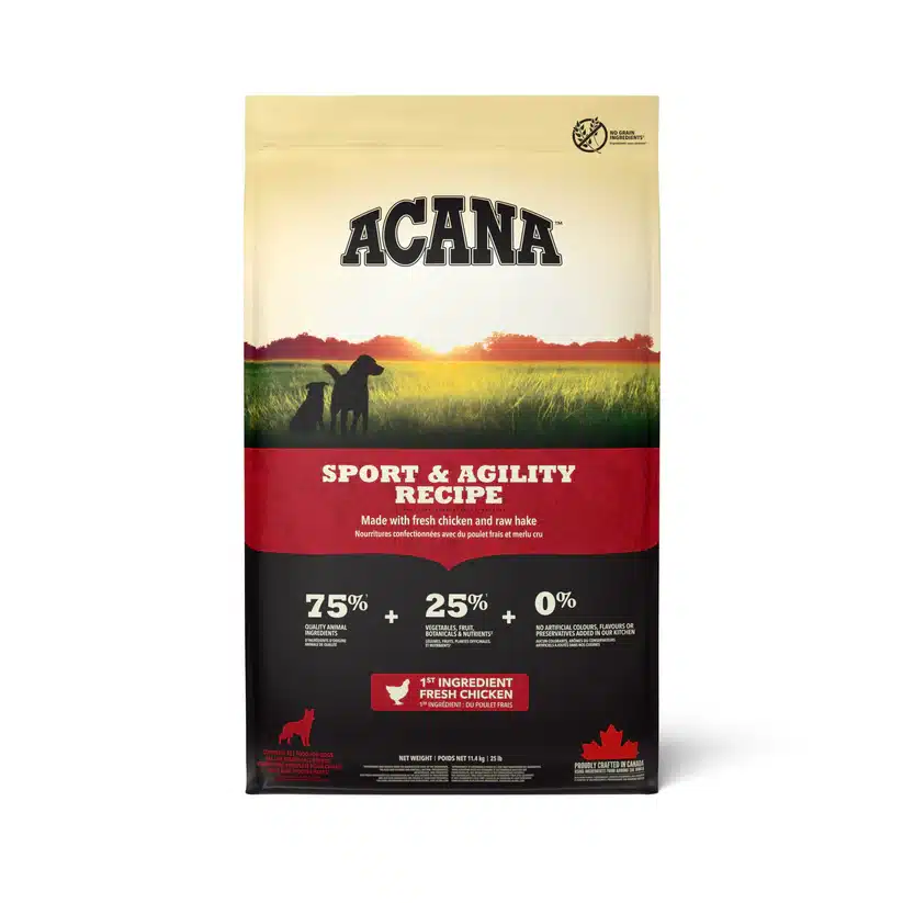 Acana Sport & Agility Grain-Free Dry Dog Food – High-Protein, High-Fat Formula for Active and Working Dogs