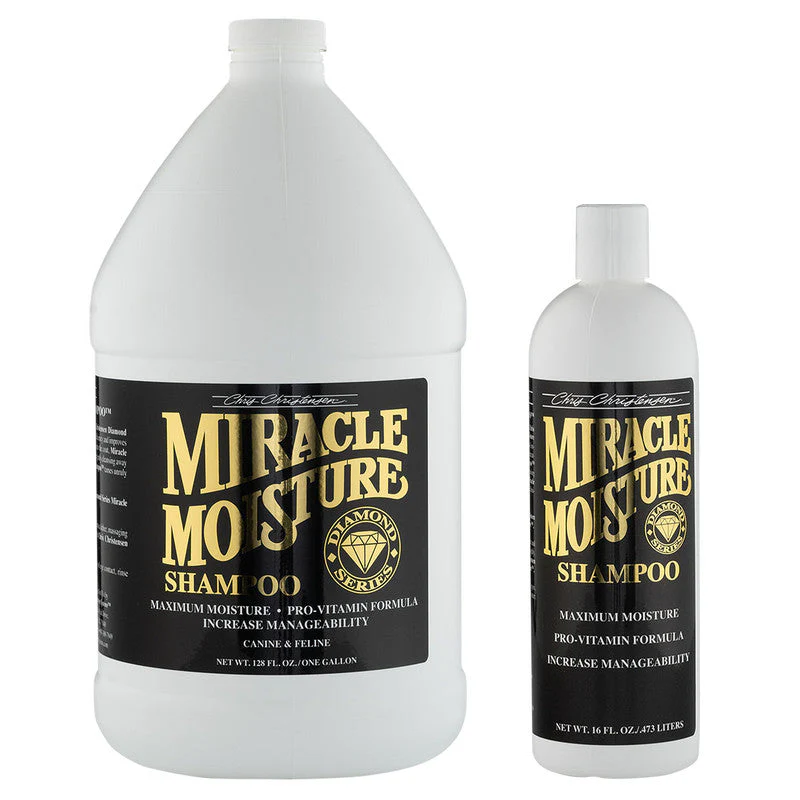 Chris Christensen Diamond Series Miracle Moisture Dog Shampoo – Deep Hydration, Coat Repair & Shine Enhancement for Dry, Damaged Coats