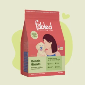 Fabled Gentle Giants Grain-Free Dry Dog Food for Large Breed Puppies – Fresh Chicken, Turkey & Duck with Botanicals