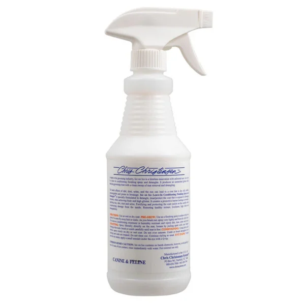 Chris Christensen Ice on Ice Detangling & Finishing Dog Spray – Leave-In Conditioner, Anti-Static, UV Protection & Shine Enhancer