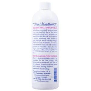 Chris Christensen Just Divine Brushing Dog Spray – Anti-Static Detangler, Coat Control & Daily Grooming Spray for Smooth Brushing