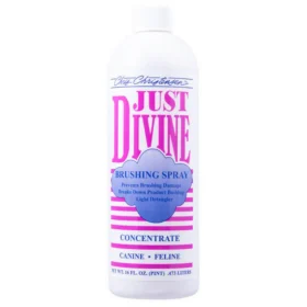 Chris Christensen Just Divine Brushing Dog Spray – Anti-Static Detangler, Coat Control & Daily Grooming Spray for Smooth Brushing