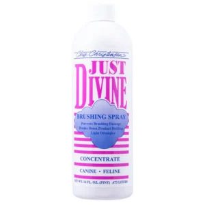 Chris Christensen Just Divine Brushing Dog Spray – Anti-Static Detangler, Coat Control & Daily Grooming Spray for Smooth Brushing