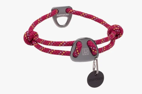 Ruffwear Knot-a-Collar Climbing Rope Dog Collar – Reflective, Adjustable, Low-Profile Everyday Collar for Dogs