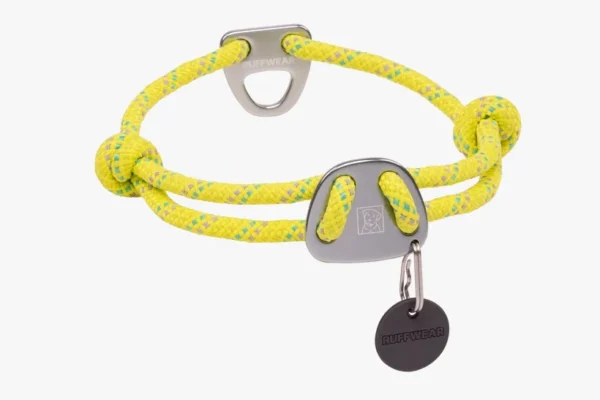 Ruffwear Knot-a-Collar Climbing Rope Dog Collar – Reflective, Adjustable, Low-Profile Everyday Collar for Dogs