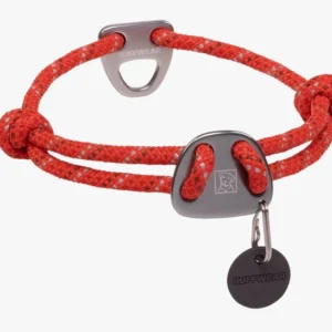 Ruffwear Knot-a-Collar Climbing Rope Dog Collar – Reflective, Adjustable, Low-Profile Everyday Collar for Dogs