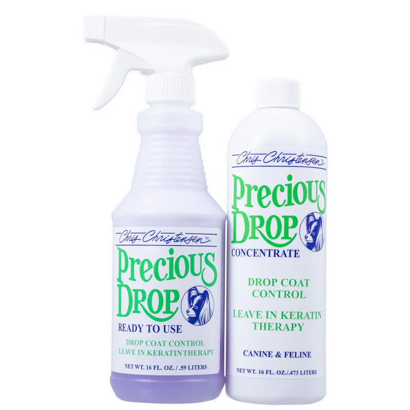 Chris Christensen Precious Drop Leave-In Keratin Spray – Frizz Control, Anti-Matting, Silky Finish for Drop Coat Dog Breeds