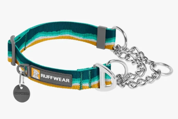 Ruffwear Chain Reaction Martingale Dog Collar – Reflective Tubelok Webbing, Stainless Steel Limited-Cinch Chain, Escape-Proof Design