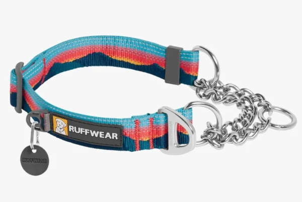 Ruffwear Chain Reaction Martingale Dog Collar – Reflective Tubelok Webbing, Stainless Steel Limited-Cinch Chain, Escape-Proof Design Ruffwear Chain Reaction Martingale Dog Collar – Reflective Tubelok Webbing, Stainless Steel Limited-Cinch Chain, Escape-Proof Design
