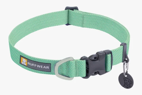 Ruffwear Hi & Light Collar – Ultralight UHMwPE Webbing, Minimalist Everyday Dog Collar with Aluminium D-Ring and Tag Silencer
