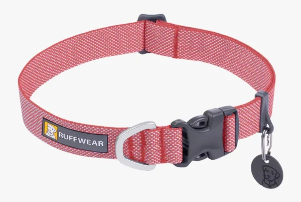 Ruffwear Hi & Light Collar – Ultralight UHMwPE Webbing, Minimalist Everyday Dog Collar with Aluminium D-Ring and Tag Silencer