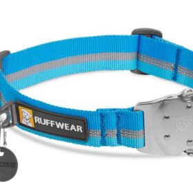 Ruffwear Top Rope Collar – All-Metal Talon Buckle, Reflective Tubelok Webbing, Everyday Dog Collar with Silicone Tag Silencer