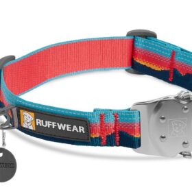 Ruffwear Top Rope Collar – All-Metal Talon Buckle, Reflective Tubelok Webbing, Everyday Dog Collar with Silicone Tag Silencer