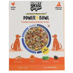 Homiee & Ginger Power Bowl Chicken & Barley Dog Food – Fresh Balanced Meal 200g