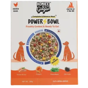 Homiee & Ginger Power Bowl Chicken & Barley Dog Food – Fresh Balanced Meal 200g