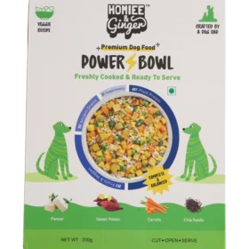 Homiee & Ginger Power Bowl Paneer & Veggies Dog Food – Fresh Veg Meal 200g